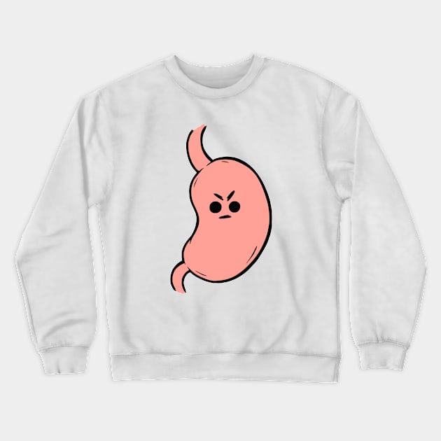 Angry Tummy Crewneck Sweatshirt by JadedOddity